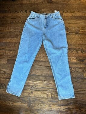 nasty gal straight leg slit denim jeans , Size 10 US / 14 UK